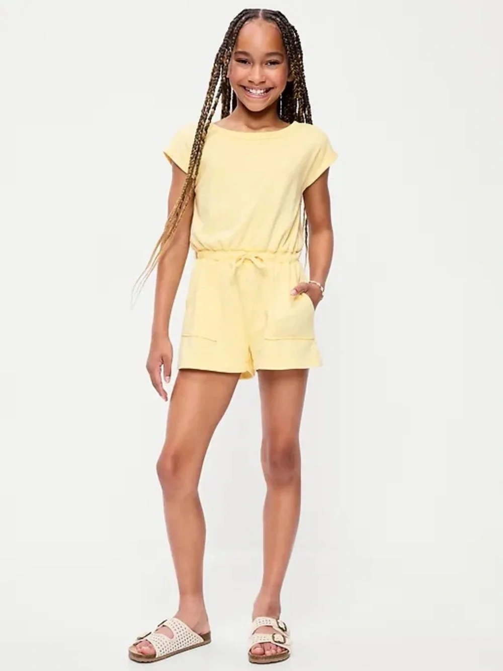Girls French Terry Utility Romper 3pc Set- NWT